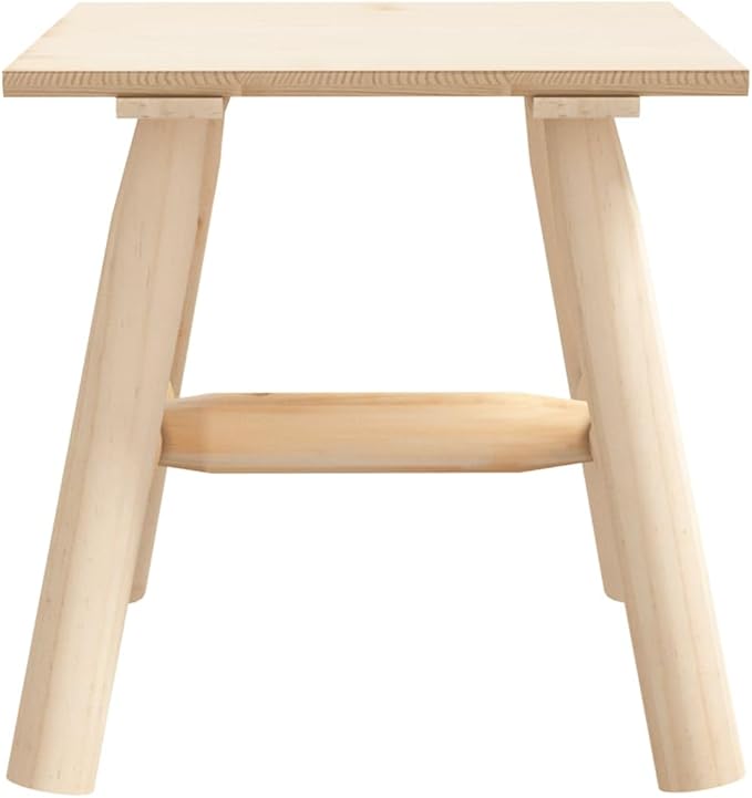 19.3 in Square Outdoor Side Table, Solid Spruce Wood Rustic End Table - Photo 5