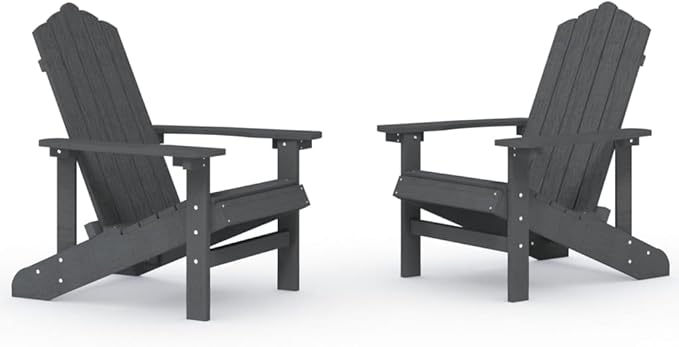 Garden Chair Anthracite HDPE (High Density Polyethylene) Standard Set - Photo 3