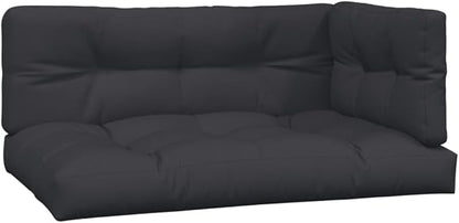 Patio Sofa Black and Natural Wood Solid Acacia Wood, Polyester Fabric Outdoor Patio Couch Couch for Outdoor Porch