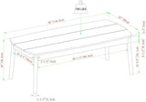 Pemberly Row Modern Outdoor Coffee Table, Solid Eucalyptus Wood, Natural Finish, Spindle Style, Small Space-Friendly - Photo 2