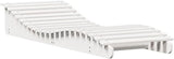 White Solid Pine Wood Outdoor Chaise Lounge 80.7x27.6x12.4 in, Ergonomic S-Shape Sun Lounger for Balcony - Photo 3