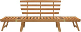 Patio Bench, Bench with Backrest, Garden Bench, Park Bench for Patio, Garden, Yard, Lawn,2-in-1 74.8" Solid Acacia Wood - Photo 4