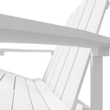White Adirondack Chair High Density Polyethylene HDPE Outdoor Furniture with Wide Armrests for Patio Garden Balcony - Photo 7