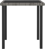 Square Garden Dining Table, Outdoor Patio Furniture with Tempered Glass Top - Photo 3