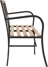 Twin Patio Bench Garden Bench Outdoor Bench for Outdoors Porch Entryway Furniture for Yard 93.7" Chinese Fir Wood - Photo 5