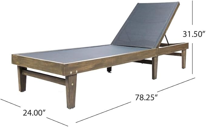 Outdoor Chaise Lounge Chair, Weather-Resistant Reclining Pool Lounger for Patio, Garden, Backyard & Poolside - Photo 2