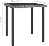 Square Garden Dining Table, Outdoor Patio Furniture with Tempered Glass Top - Photo 2