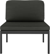 Aluminum Modular Outdoor Sectional Middle Sofa 27.6"x25.4"x25.4" Anthracite Powder-Coated Frame with Weather-Tough - Photo 2