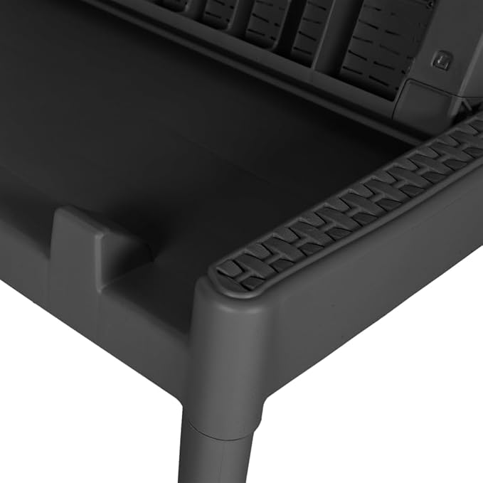 Outdoor Sun Lounger Anthracite 73"x24" Adjustable Backrest UV Polypropylene for Patio Poolside Garden Backyard - Photo 8
