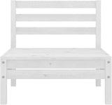 4-Piece Patio Lounge Set Solid Pinewood White Outdoor Furniture Set for Garden Balcony Porch with Modular Sofa and - Photo 6