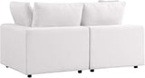 Modway Commix Outdoor Patio Overstuffed Loveseat in White - Photo 5