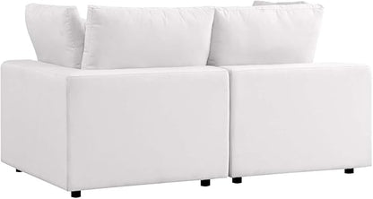 Modway Commix Outdoor Patio Overstuffed Loveseat in White