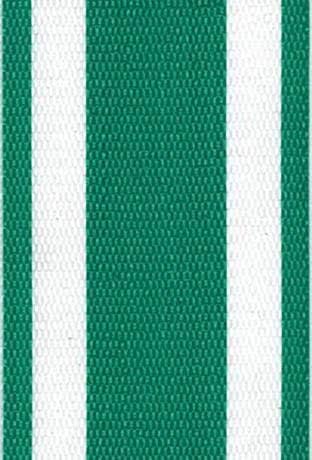 Lawn Chair USA Replacement Webbing Kit - UV-Resistant Straps for Lawn Chairs, Durable Polypropylene (3" x 50', Green and White Stripe)