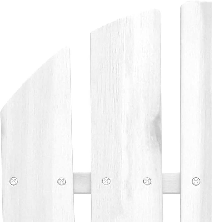 vidaXL Outdoor Solid Wood Patio Chair in White - Classic Design, Weather- Hardwood and Firwood Construction, Ideal for Garden, Patio, or Deck.