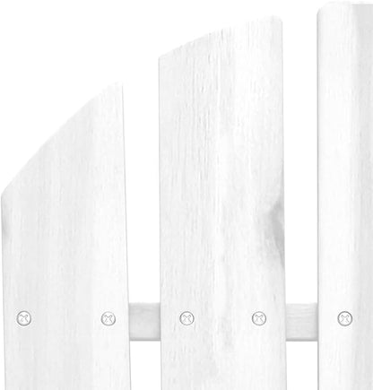 vidaXL Outdoor Solid Wood Patio Chair in White - Classic Design, Weather- Hardwood and Firwood Construction, Ideal for Garden, Patio, or Deck.