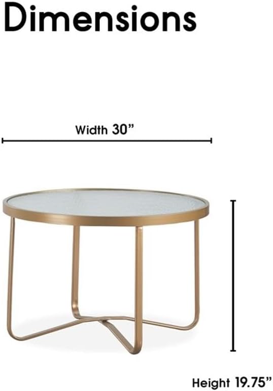 Elle Decor Mirabelle Outdoor Coffee Table in French Gold - Photo 3