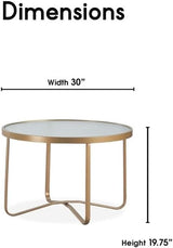 Elle Decor Mirabelle Outdoor Coffee Table in French Gold - Photo 3