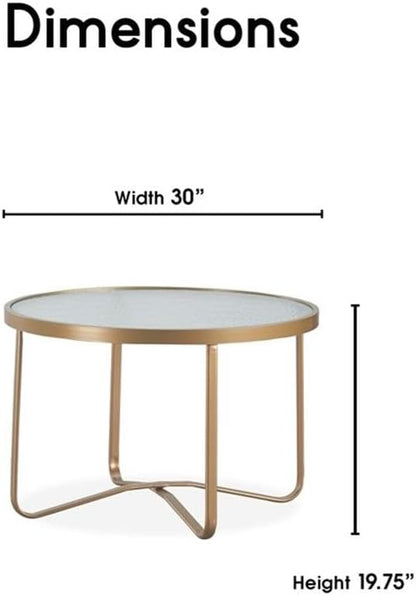 Elle Decor Mirabelle Outdoor Coffee Table in French Gold