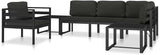 Outdoor Coffee Table 23.6 inch Square Aluminum Side Table in Anthracite, Lightweight Modular Accent for Small Patio - Photo 8
