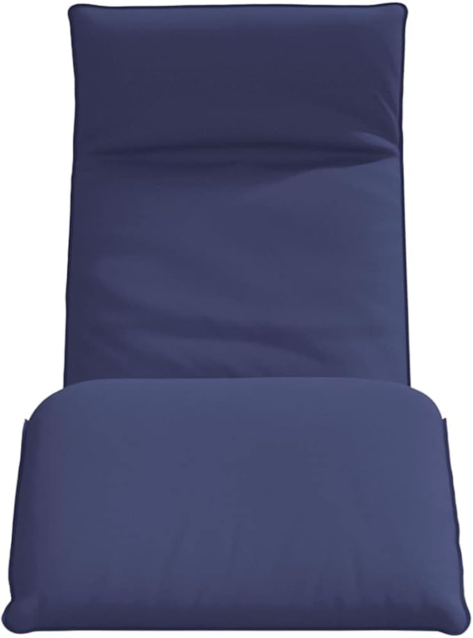 Folding Sun Lounger Navy Blue 175x54x8.5 cm with 5 Recline Positions, Lightweight Portable Outdoor Chaise for Beach - Photo 3