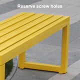 Durable Weatherproof Metal Backless Garden Bench for Outdoor Patio, Balcony - Photo 5