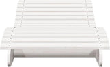 White Solid Pine Wood Sun Lounger, 80.7x27.6x12.4 in Ergonomic Outdoor Chaise Lounge Chair for Patio, Garden - Photo 4