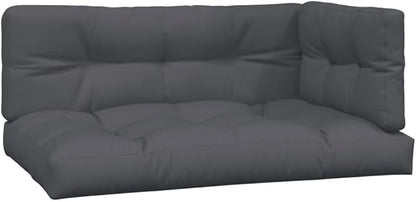 Patio Sofa Set Anthracite Solid Acacia Wood Standard Outdoor Furniture Outdoor Couch Poolside Lounge Furniture Backyard Seating Ensemble for Deck Balcony Patio Garden