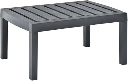 Garden Table Anthracite Plastic Outside Table Coffee Tables for Backyard Beach 30.7 x 21.7 x 15.0 in Durable