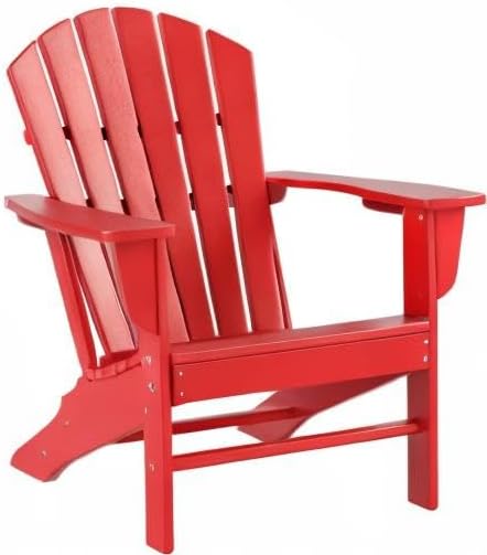 WestinTrends Dylan Outdoor Adirondack Chair (Set of 2), Red