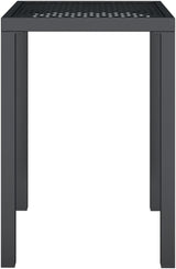 Patio Table Anthracite 19.7"x19.7"x28.3" Steel - Photo 4