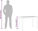 vidaXL - Solid Wood Acacia Outdoor Patio Dining Table 43.3"x21.7"x29.5" - Modern Rectangular Table for Garden Terrace - Photo 4