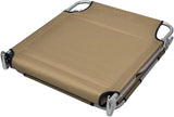 Foldable Taupe Powder-Coated Steel Sunlounger 74.4 inch Adjustable Backrest Outdoor Chaise with Head Cushion - Photo 5