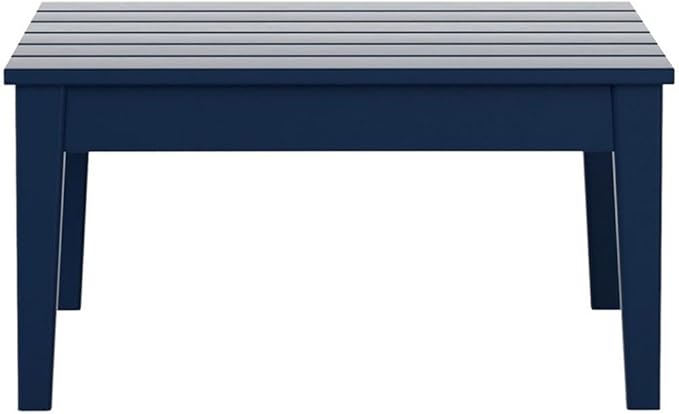 Costaelm Outdoor Side Tables for Patio, Small Patio Conversation Table Weather Resistant Coffee Table, Small Square Table Outdoor End Tables for Porch, Balcony, Poolside, Deck, Navy Blue