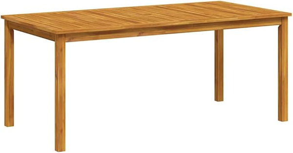 vidaXL Patio Dining Table - 70.9"x35.4"x29.5" Solid Acacia Wood - Rectangular Outdoor Garden Furniture - Photo 1