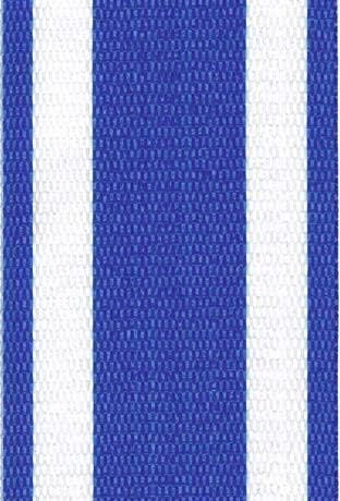 USA Lawn Chair Replacement Webbing - UV-Resistant Straps, 2 1/4" x 150', Blue and White Stripe