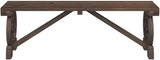 Garden Bench, Burnt Wood Solid Fir Wood, 45.3 in Durable Outdoor Seating for Patio, Lawn, Porch, 2-Person Capacity - Photo 5