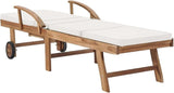 Sun Loungers with Cushions 2 pcs Solid Teak Wood Cream Patio Chairs Outdoor Furniture Outdoor Chairs Suitable for - Photo 6