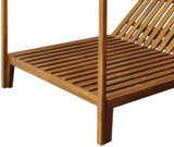 Christopher Knight Home Kenzie Acacia Wood Outdoor Daybed with Canopy, Double Chaise Lounge Chair Outdoor with Cushion - Photo 9