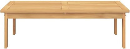 Garden Table Natural Wood Solid Acacia Wood Standard Durable Sofa Patio Set for Porch Courtyard