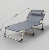 Folding Patio Lounge Chair w/Adjustable Pillows Cup Holder for Poolside Backyard Reclining Lounge Chair with Removable - Photo 3