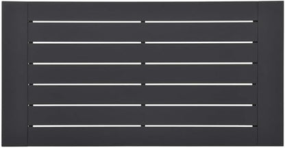 Pemberly Row Modern Outdoor Patio Coffee Table, Powder-Coated Aluminum, Gray Finish, Rectangular 51" W x 26.5" D x 12" H, Weather-Resistant with Non-Marking Foot Glides for Deck or Patio Use