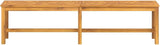 Solid Acacia Wood Garden Bench Outdoor 70.9" L Rectangular Brown Fishbone Pattern Durable Patio Benches for Backyard - Photo 4