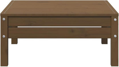 3-Piece Patio Lounge Set Solid Pine Wood Outdoor Furniture Honey Brown with Table for Garden Balcony Backyard Porch Small Space