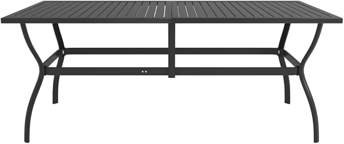 Patio Table Anthracite 74.8"x31.5"x28.3" Steel - Photo 3