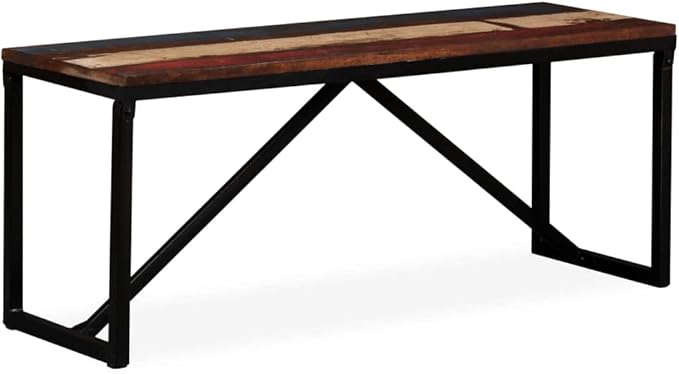 Bench,Entryway Bench,Bedroom Bench,Dining Bench,Window Bench,Indoor Bench,Backyard Bench, for Patio, Backyard, Garden, Hallway and Dining Room,Solid Reclaimed Wood 43.3"x13.8"x17.7"
