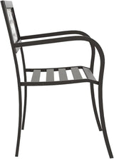 Patio Bench, Garden Bench, Outdoor Garden Bench, Bench with Backrest for Patio, Garden, Yard, Lawn,49.2" Steel Black - Photo 5