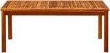 vidaXL Outdoor Coffee Table- Solid Acacia Wood Natural Oil Finish- Patio/Deck/Porch Side Table- Slatted Top - Photo 5