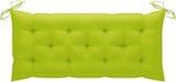 Bright Green Folding Garden Bench with Waterproof Cushion, Natural Bamboo Frame, 100% Polyester Fabric - Photo 6