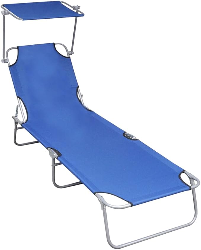 Folding Sun Lounger, Patio Chaise Lounge Chair, Outdoor Recliner Lounge Chair Sun Loungers - Photo 1