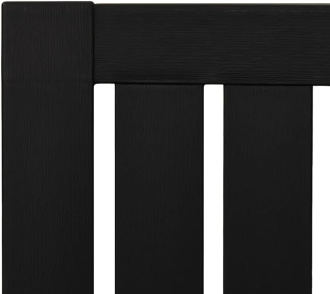 Garden Adirondack Chair, Black Polypropylene (PP) Standard, Weather-Resistant Outdoor Patio Seating for Deck, Lawn, and Porch Garden Chair